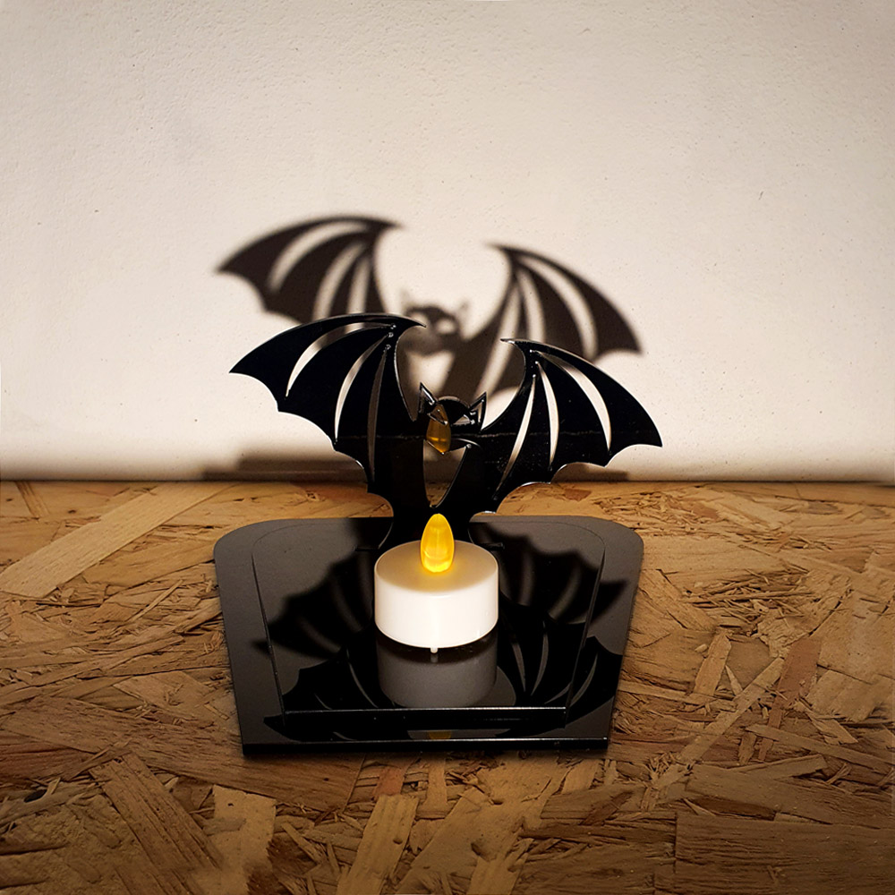 Bat Shadow Candle Holder